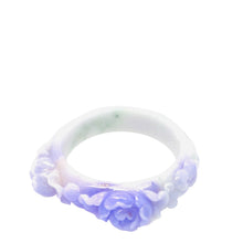 Burmese Lavender Jadeite Rose Garden Comfort Fit Bangle