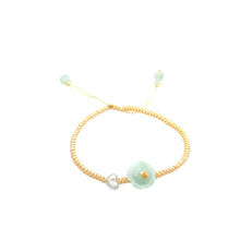 Burmese Jadeite Mini Lotus, Heart, & Treasure Vase Silk Bracelet