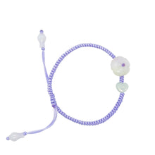 Burmese Jadeite Mini Lotus, Heart, & Treasure Vase Silk Bracelet