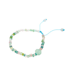 Burmese Jadeite Baqua & Watermelon Tourmaline Silk Bracelet