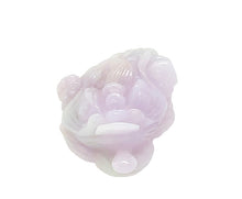 Burmese Tri Color Lavender, Pink & Green Jadeite Money Toad Carving