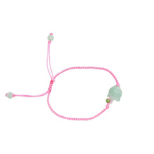 Burmese Jadeite Tulip Silk Bracelet
