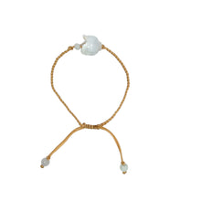 Burmese Jadeite Tulip Silk Bracelet