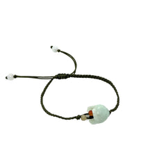Burmese Jadeite Tulip Silk Bracelet