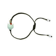 Burmese Jadeite Tulip Silk Bracelet