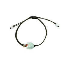 Burmese Jadeite Tulip Silk Bracelet