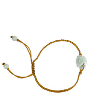 Burmese Jadeite Tulip Silk Bracelet
