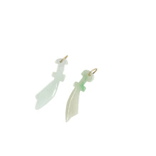 14kt Gold Burmese Jadeite Fire Sword Pendant