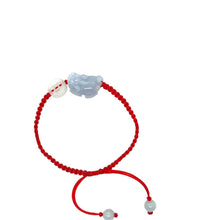 Burmese Blue Jadeite Pei Yao/Pixiu and Coin Silk Bracelet