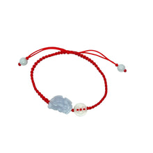 Burmese Blue Jadeite Pei Yao/Pixiu and Coin Silk Bracelet