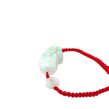 Burmese Icy Jadeite Pei Yao/Pixiu and Coin Silk Bracelet