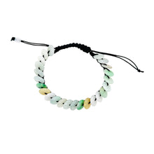 Burmese Jadeite Mini Good Fortune Coin Silk Bracelet