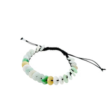 Burmese Jadeite Mini Good Fortune Coin Silk Bracelet
