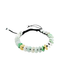 Burmese Jadeite Mini Good Fortune Coin Silk Bracelet