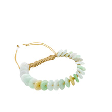 Burmese Jadeite Mini Good Fortune Coin Silk Bracelet