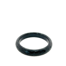 Burmese Black Jadeite Facet Comfort Fit Bangle