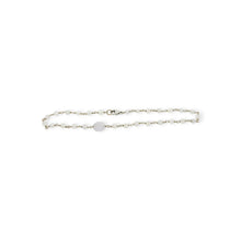 14kt WG Burmese Icy Jadeite 3mm Baqua Anklet