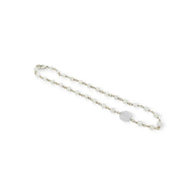 14kt WG Burmese Icy Jadeite 3mm Baqua Anklet