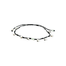 Sterling Silver Bells Paired w/Burmese Jadeite Gourd Anklet