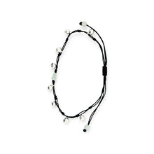 Sterling Silver Bells Paired w/Burmese Jadeite Gourd Anklet