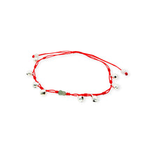 Sterling Silver Bells Paired w/Burmese Jadeite Gourd Anklet
