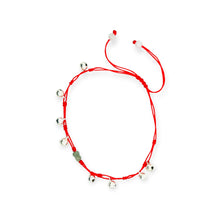Sterling Silver Bells Paired w/Burmese Jadeite Gourd Anklet