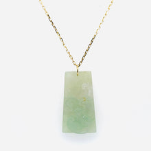 14kt YG Burmese Icy Green Jadeite Bat & Coin Pendant