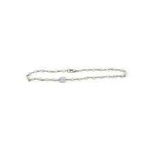 14kt WG Burmese Icy Jadeite 3mm Baqua Anklet