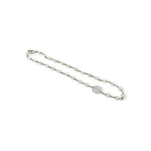 14kt WG Burmese Icy Jadeite 3mm Baqua Anklet