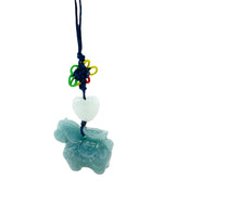 Burmese Jadeite Horse & Mini Heart Charm