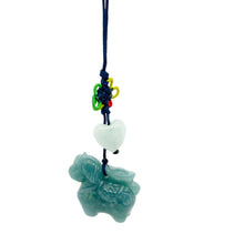 Burmese Jadeite Horse & Mini Heart Charm