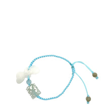Burmese Jadeite Butterfly & Double Happiness, Aquamarine Silk Bracelet