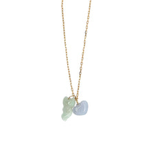 14Kt YG Burmese Jadeite Bear, Heart & Fox Charm/Pendant