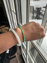 3mm Slim Burmese Icy Blue Jadeite Bangle