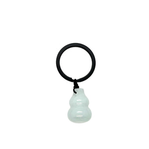 Burmese Jadeite Gourd Keyring Charm