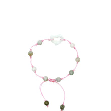 Burmese Jadeite 'Open to Love, Love, Love, Happiness' Silk Bracelet