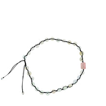 Burmese Jadeite Abacus Paired w/Watermelon Tourmaline Anklet