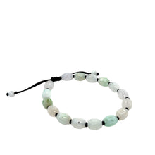 Burmese Jadeite Carved Storyboard of Ancient Coins Silk Bracelet