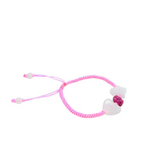 Burmese Jadeite 'Self Love, Self Care and Lucky' Children's Silk Bracelet