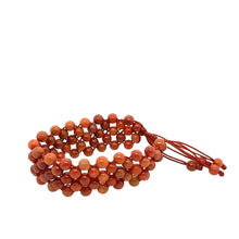 Burmese Red Jadeite "Big Fire" Silk Bracelet
