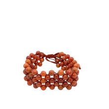 Burmese Red Jadeite "Big Fire" Silk Bracelet
