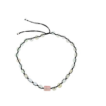 Burmese Jadeite Abacus Paired w/Watermelon Tourmaline Anklet
