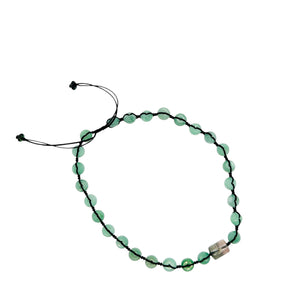 Burmese Jadeite Abacus Paired w/Watermelon Tourmaline Anklet