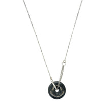 18Kt WG Diamond Burmese Black Jadeite Bi Necklace