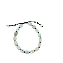 Burmese Jadeite Carved Storyboard of Ancient Coins Silk Bracelet