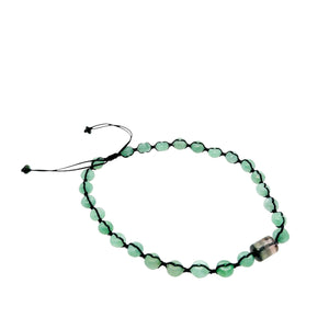 Burmese Jadeite Abacus Paired w/Watermelon Tourmaline Anklet