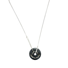 18Kt WG Diamond Burmese Black Jadeite Bi Necklace