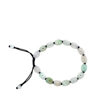 Burmese Jadeite Carved Storyboard of Ancient Coins Silk Bracelet