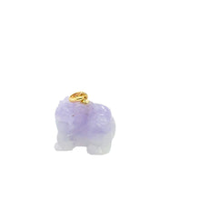 18kt YG Burmese Jadeite Fu Lion Dog Pendant