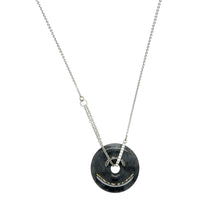 18Kt WG Diamond Burmese Black Jadeite Bi Necklace